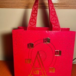 Giorgio Armani paper gift bag. Red